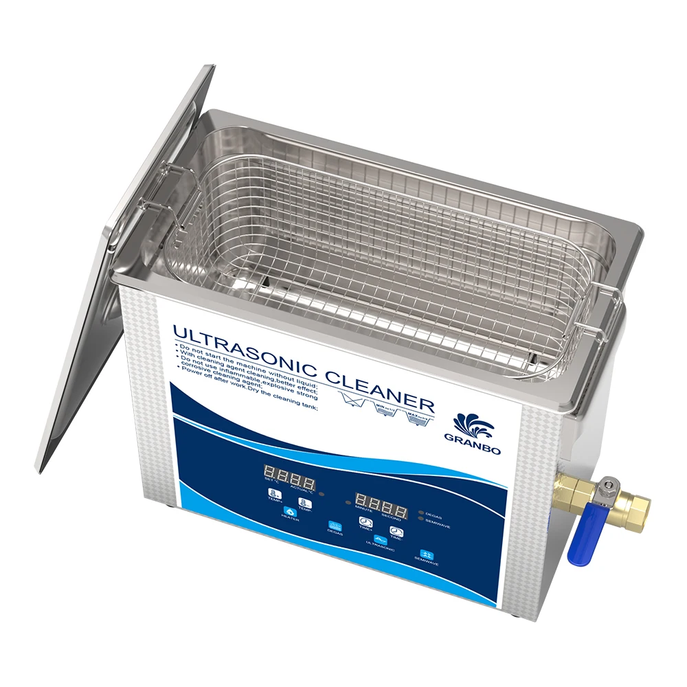 6.5L Intelligent Time Heater Control Professional with Basket Jewelry Ultrasonic Cleaner PCB Circuit Board with Degas Semiwave