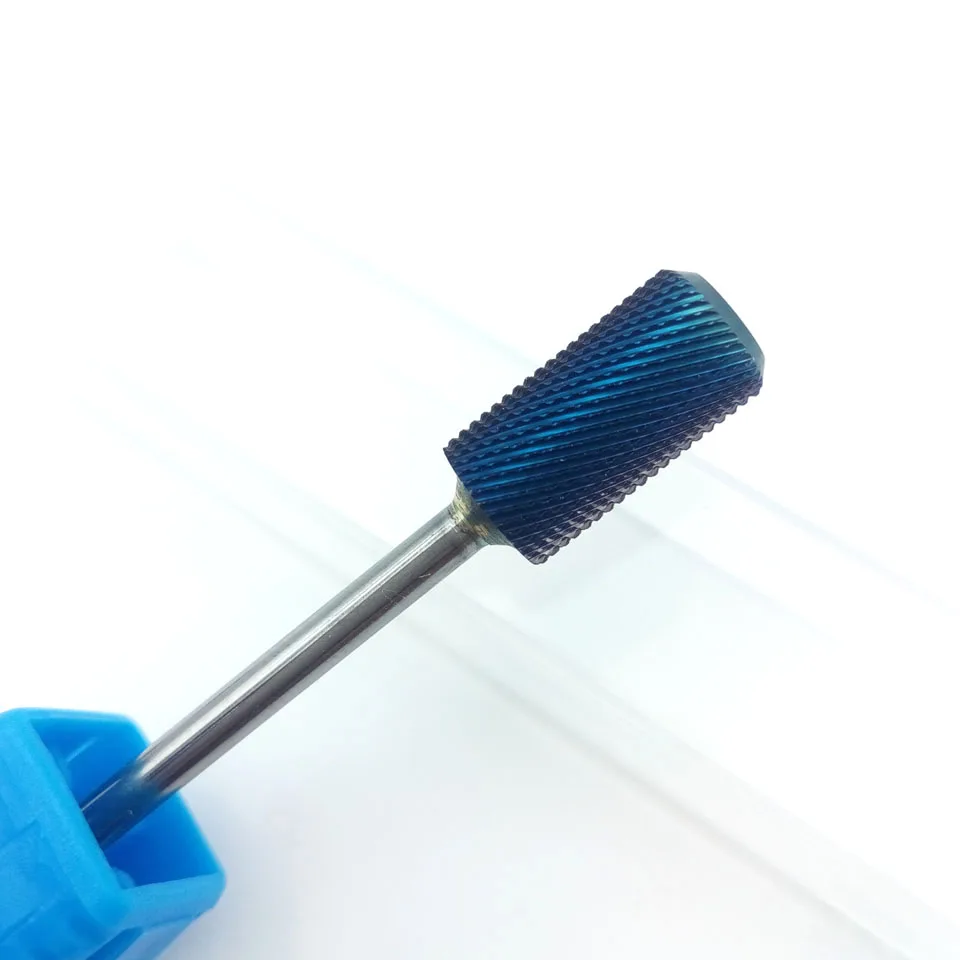 HYTOOS Blue Carbide Nail Drill Bit Black Rainbow Rotary Nail Bits Milling Cutter for Manicure Nails Accessories Remove Gel