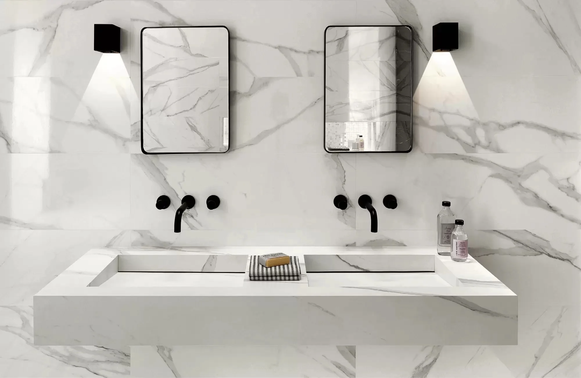 Big White Marble Slabs Sintered Stone Porcelain Slab