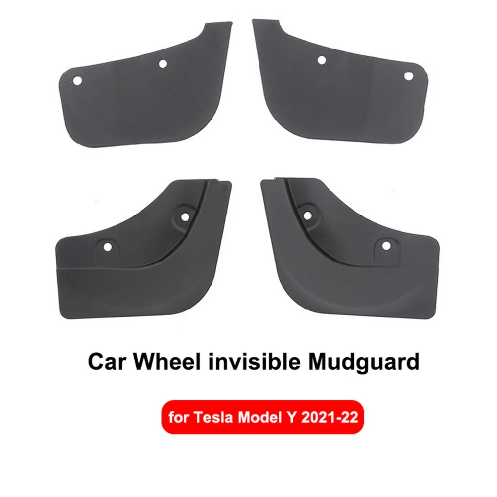 Factory Supply 4Pcs TPE Wheel Invisible Mud Flaps for Tesla Model 3/y Mudflaps Mudguard Splash Fender Guards Fit Car Accessories