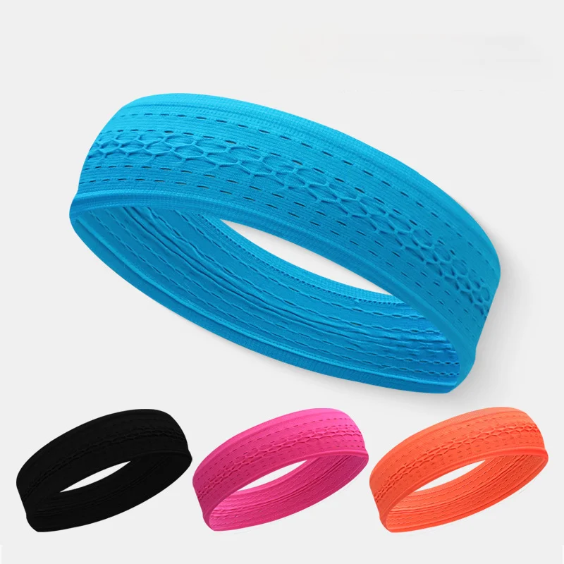 Wholesale Elastic Headband with Breathable Mesh Yoga Headband Running Gym Sport Sweatband Cotton