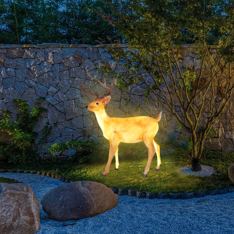 Christmas Decoration Supplies Waterproof Lawn Lamp Floor Sika Deer Landscape Lighting Outdoor Garden Light Christmas Decorations