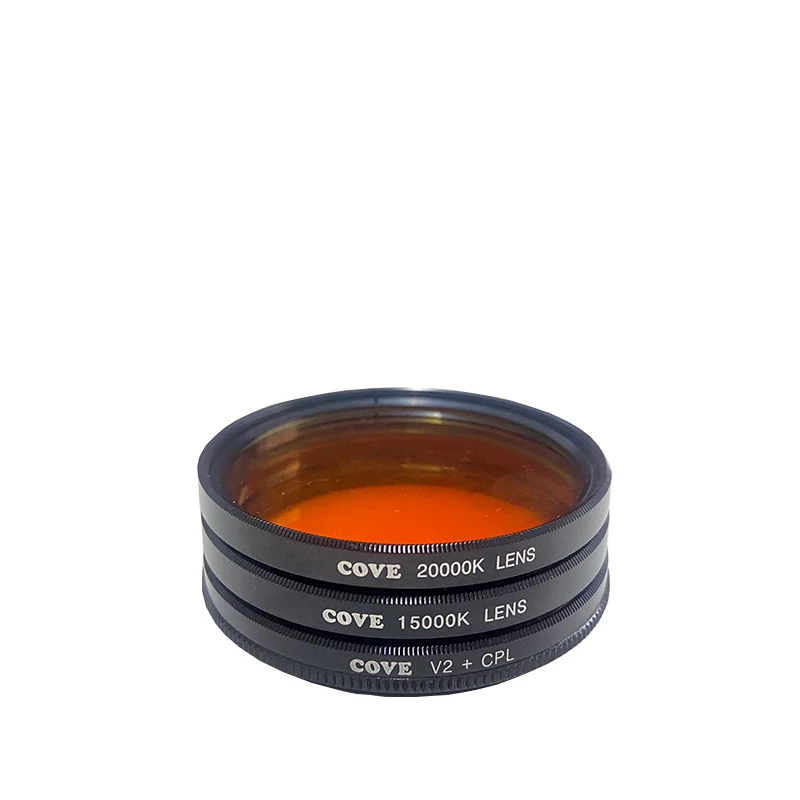37mm Camera Lens Filter Yellow Filter Orange Filter CPL Lens Clip 4 in 1 Set