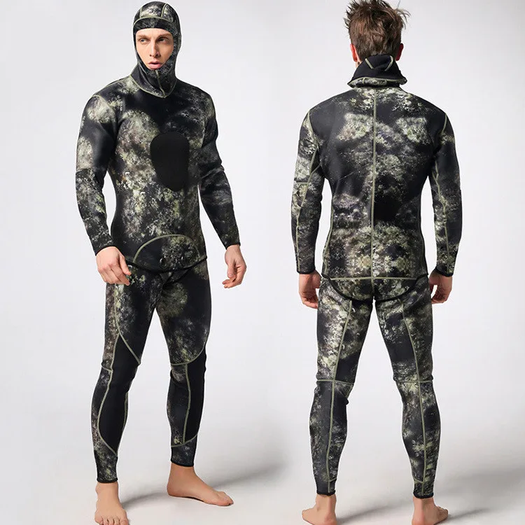 OEM Mens 3mm Camo Wetsuits with Super-stretch Armpit for Diving Snorkeling Swimming Mimetic Spearfishing Freediving Full Suit