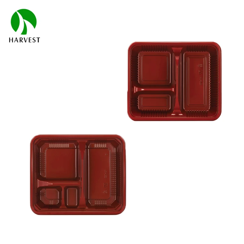 Manufacturer Plastic PP Meal Prep Lunch Container 3 Compartment Packaging Takeaway Disposable Food Containers