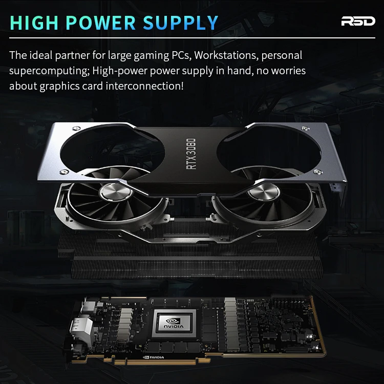 Блок питания 2400 Вт atx psu с поддержкой графической карты компьютерная