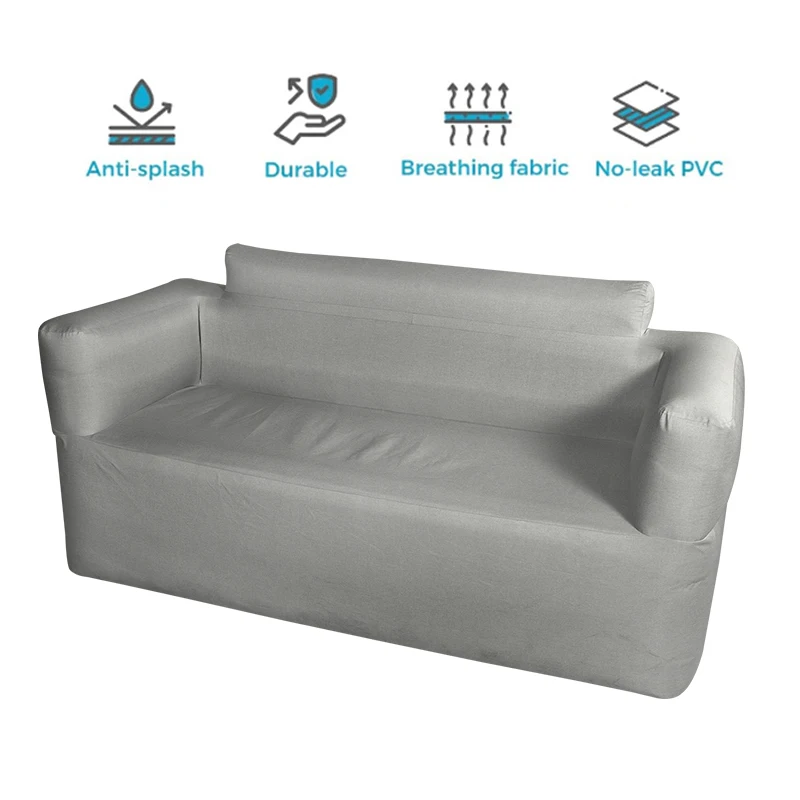 Inflatable Camping Lounger Sofa  Back Pillow Cushion Chair Inflatable Chair Sofa Blow Up Seat Built-in air pump air Lounger