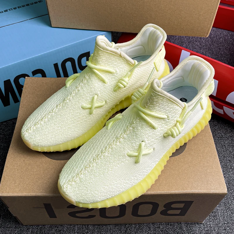 Yeezy 350 г., обувь для женщин, оптовая продажа, оригинальные брендовые кроссовки, теннисная дышащая повседневная обувь для бега, светоотражающая обувь Yezzy Yeezy 350 V2
