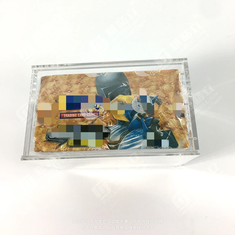 Wholesale Cheap Transparent Custom 5mm thickness Sliding Lid Acrylic Pokemoned Booster Boxes for Collector