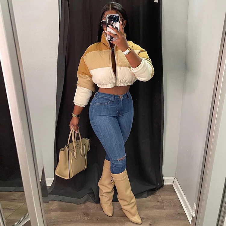 2021New Woman Coats Fashionable Long Sleeve Fancy Sexy Windbreaker Trench Puffer Coat Women Lapel
