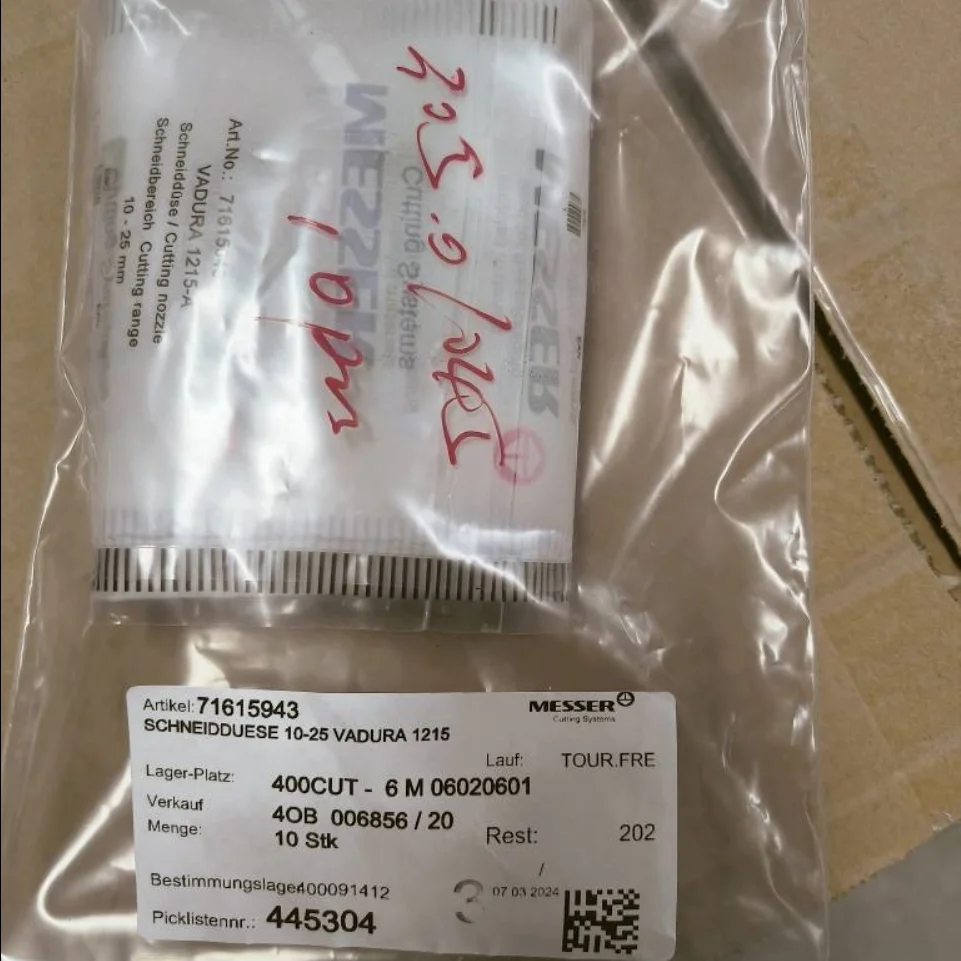 Messer 716.15943  Original  nozzle Vadura 1215-A,10-25mm cutting 6.5-7.5 bar  QUICKY and MS/MSZ