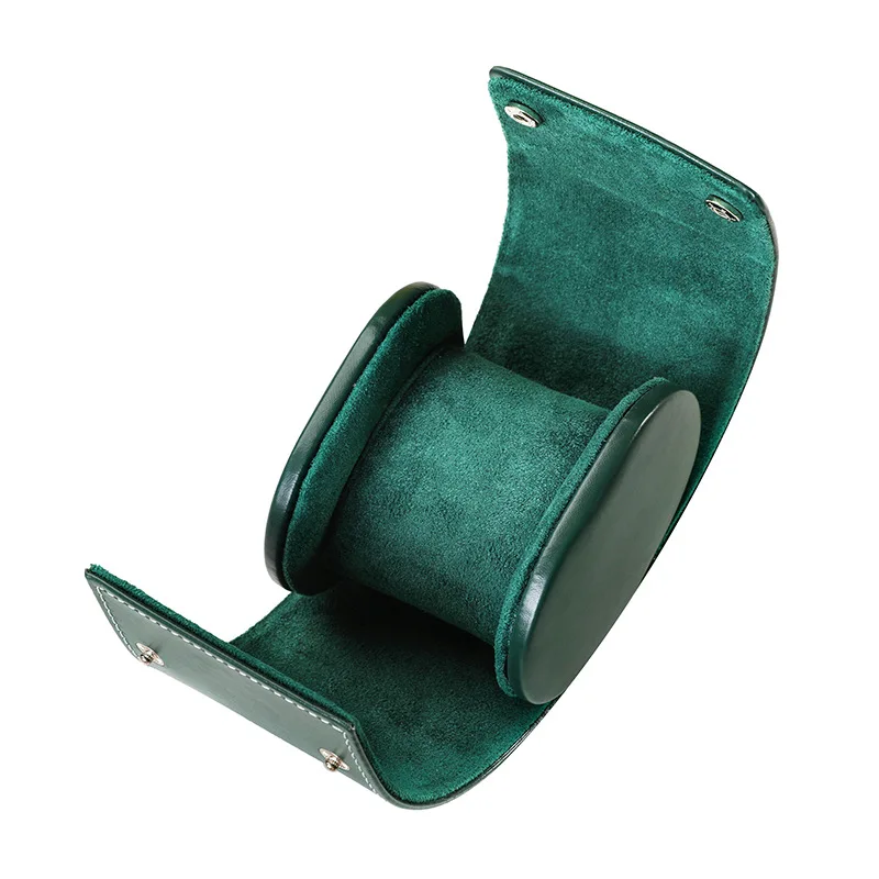 Factory Supply Custom Logo Luxury Watch Packaging Box High End PU Leather Green Watch Box