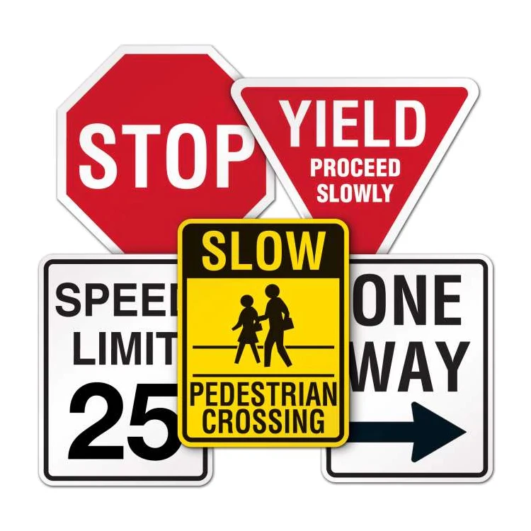 High quality traffic road reflective metal security us road signs Caution Sign
