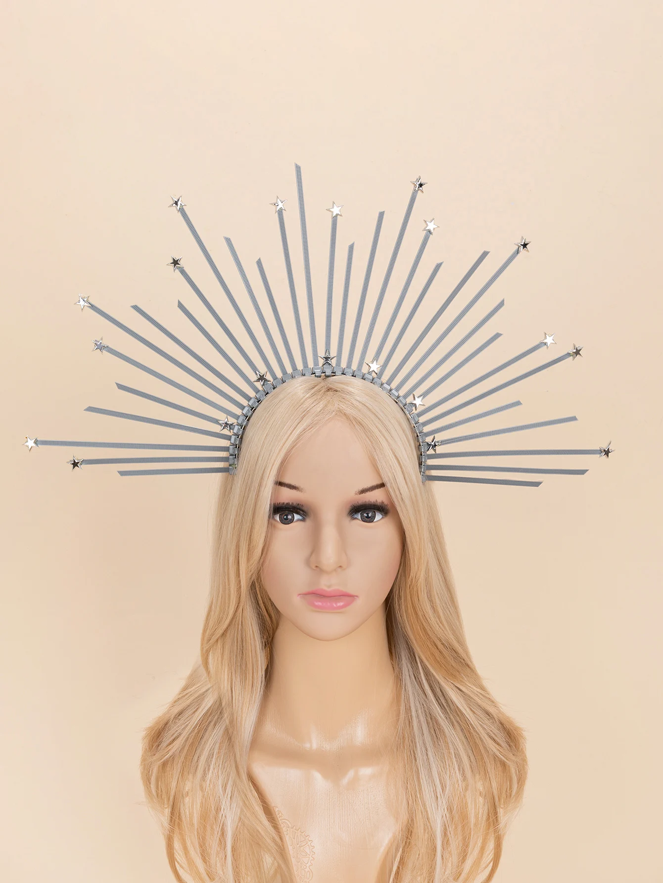 New Alloy Halloween Virgin Goddess Halo Crown Headband Witch Hair Accessories