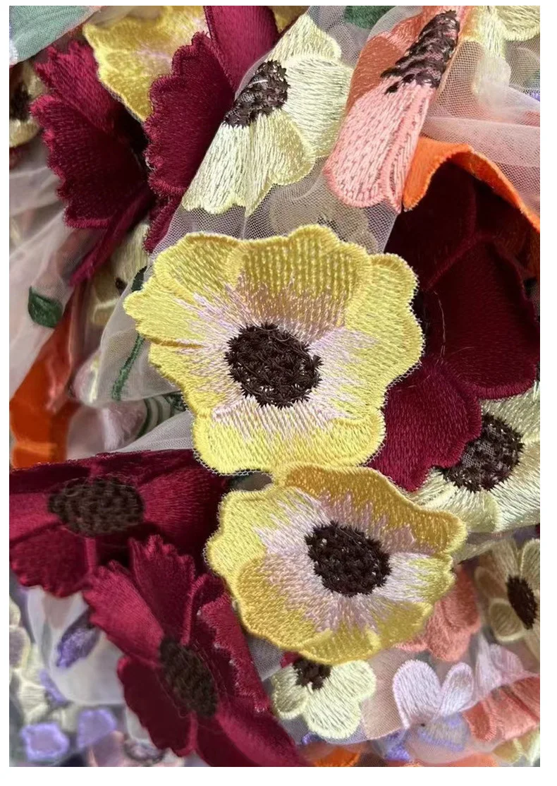 Professional Cut and Sew Custom Embroidered Floral Evening Dresses Women Lady Elegant Ballroom Ladies Dress