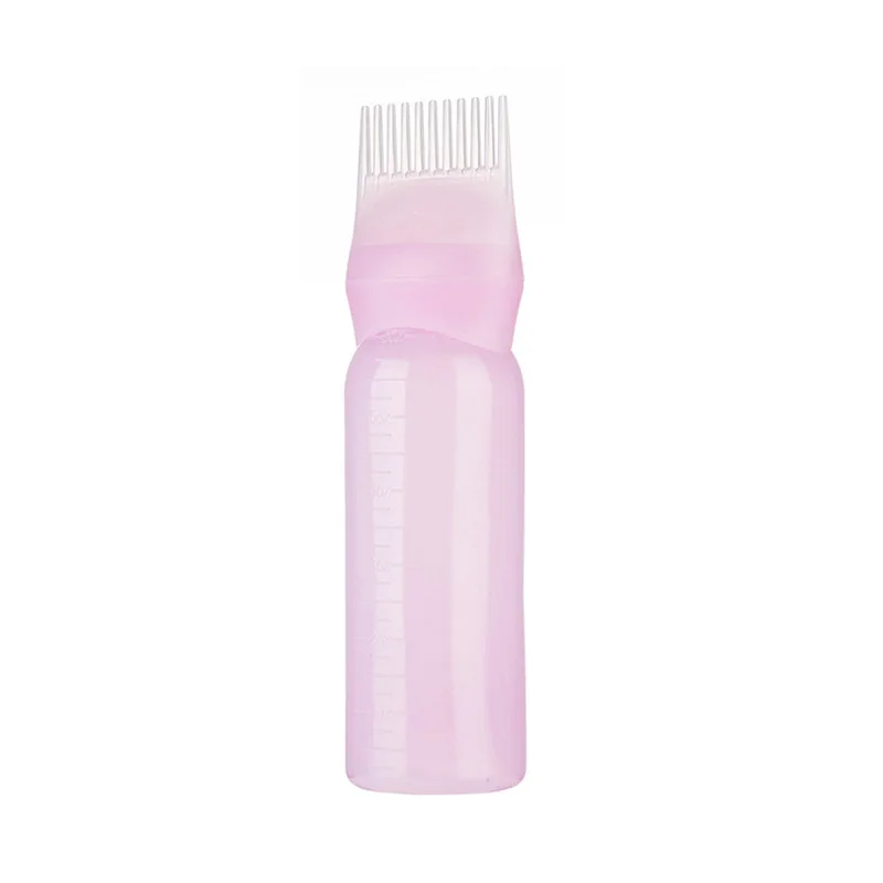 Beauty Salon Hair Coloring Dye Dispensing Oil Applicator Bottle Hair Dye Oil Applicator With Comb Brush
