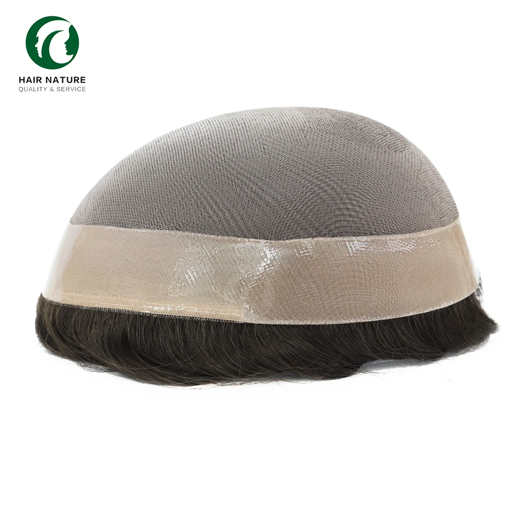 New Arrival Human Hair Fine Mono Toupee Mens Wig Hair Replacement