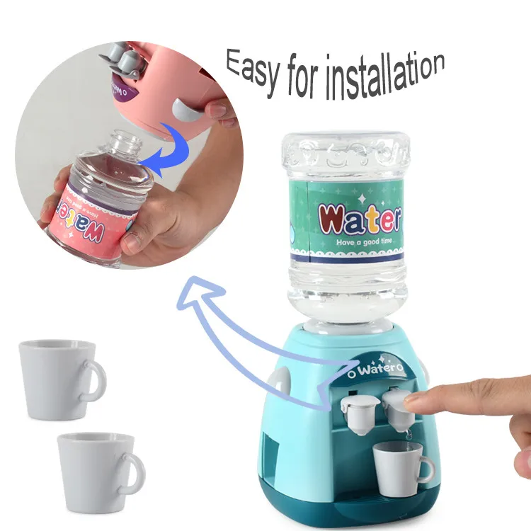 
New kids education electric double effluent water dispenser set toy kitchen sets 