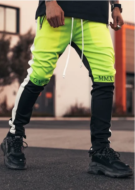 Штаны мужские с боковыми полосками, уличная одежда, пуговицы на щиколотке, тренировочные штаны с индивидуальным дизайном