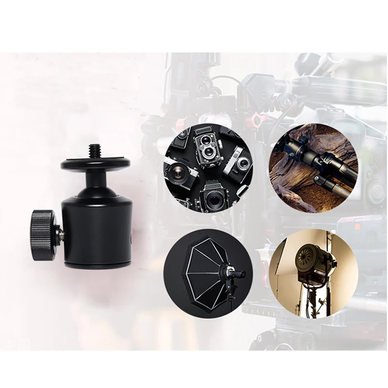 Amazon Sell Tripod Ball Head Large Size Camera Ball Head Mount, Ball Head Adapter With Lock For Monopod