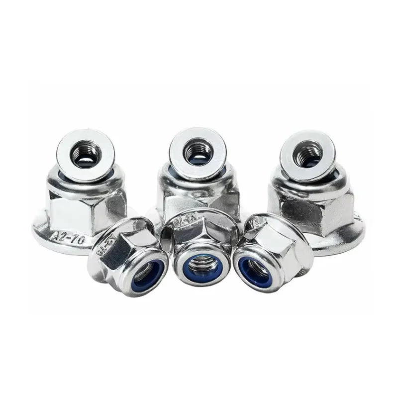 A2 A4 SS304 SS316 SS316L 18-8 нержавеющая сталь шестигранный фланец самоблокировочная гайка DIN6926
