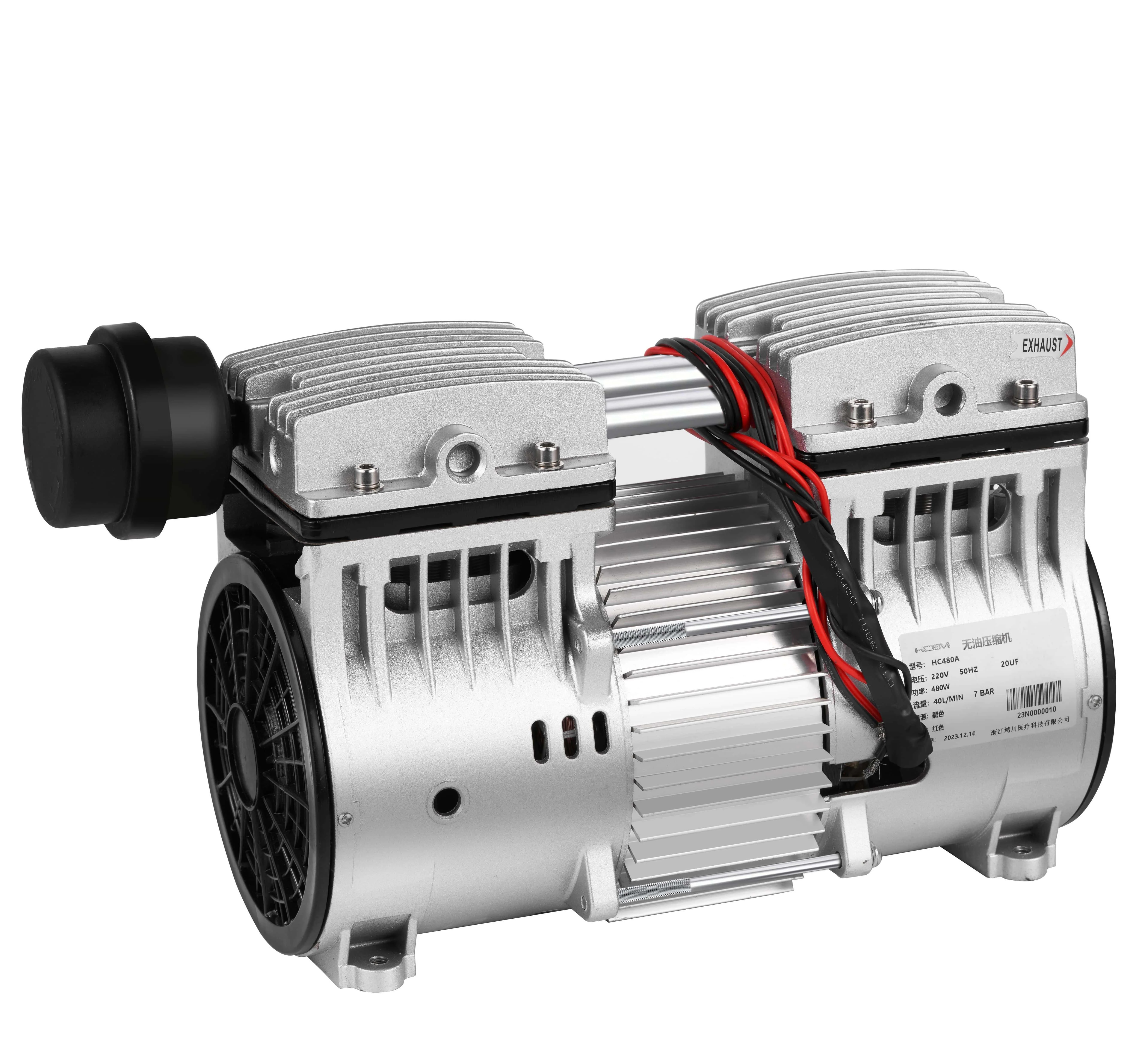 Безмасляный вакуумный насос-98 кПа 50 л/мин AC220v бесшумный насос 350 Вт безмасляный с двухступенчатым сжатием