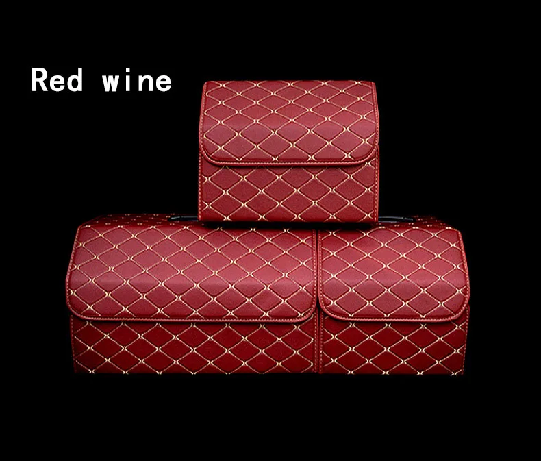 high quality leather car storage bag for Car Trunk Storage Organizerbag
