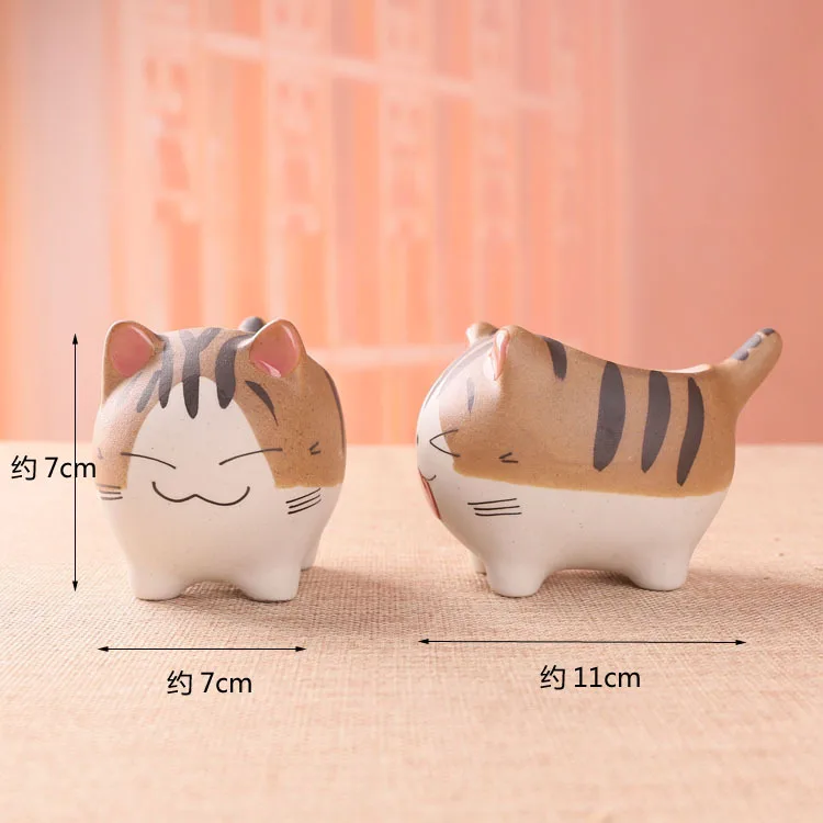 10cm Succulent Plant Cartoon Pot Large Cat Bear Flower Pot Ceramic Garden Animal Flowerpot Big Desk Cactus Planter