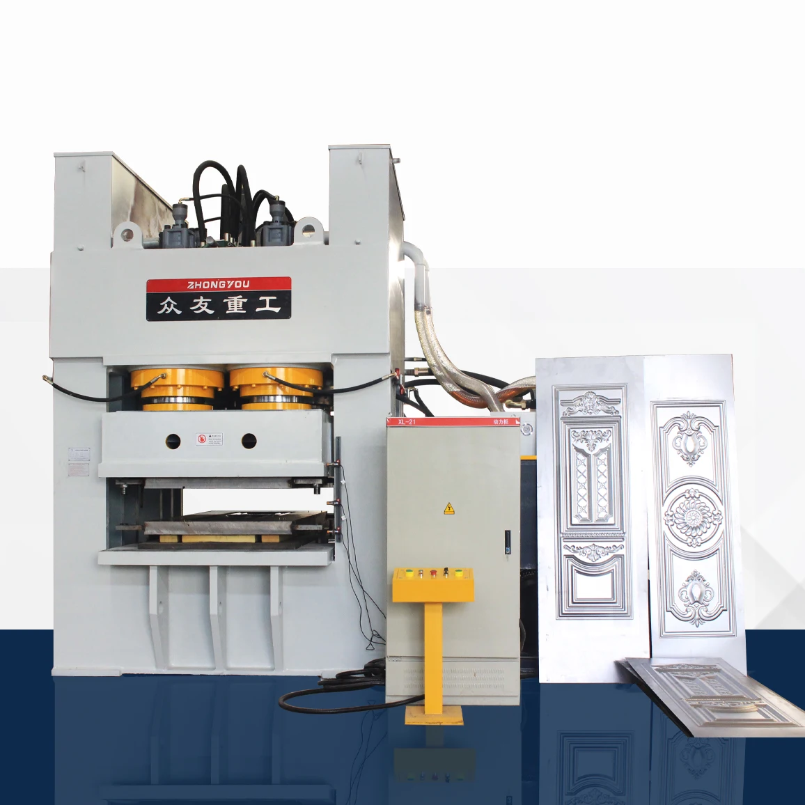 Гидравлический пресс для изготовления дверей гаража 2000 тонн Металлическая стальная машина тиснения