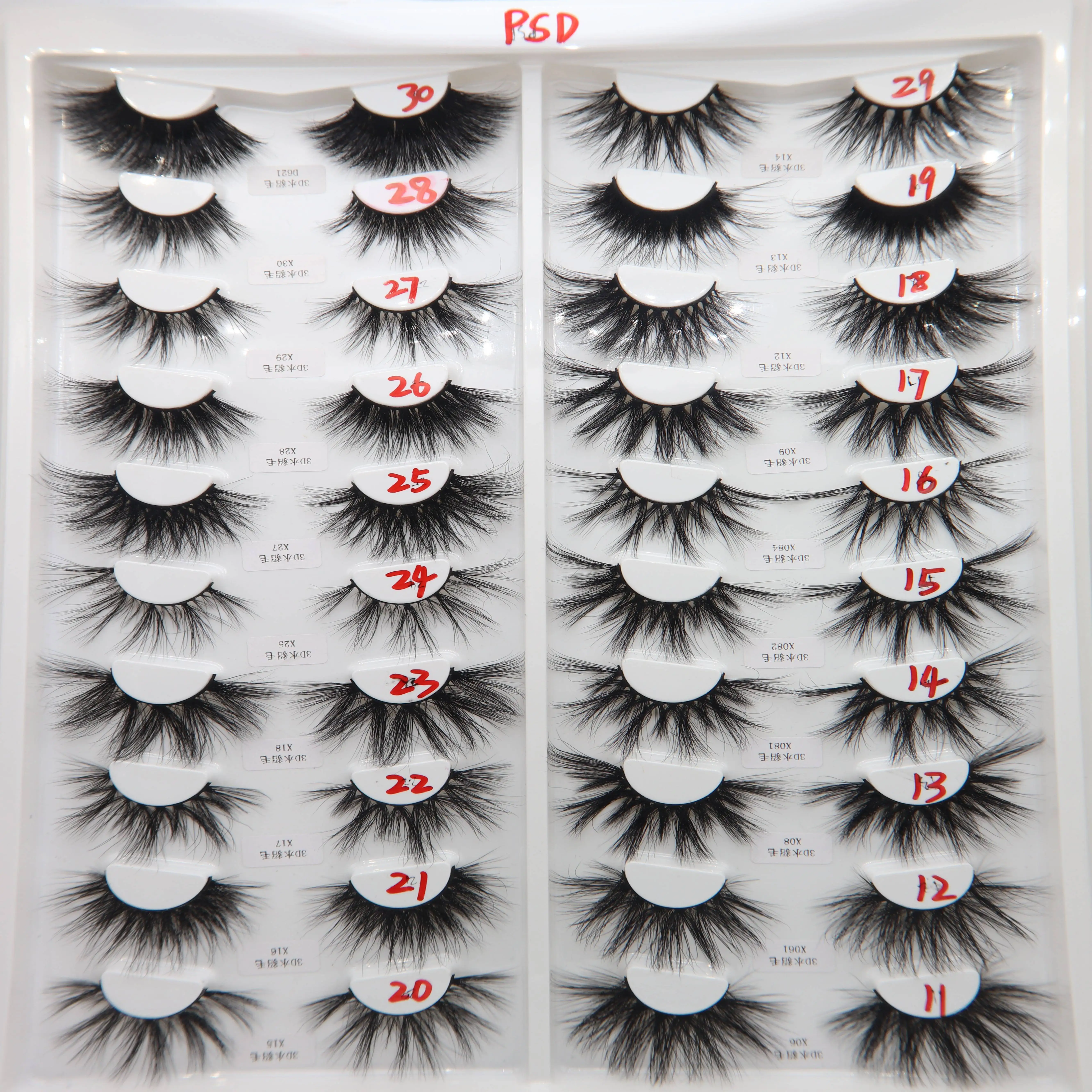 Wholesale Wink Eyelash Private Label 3d Wispy Faux Mink Silk Strip Color Lashes