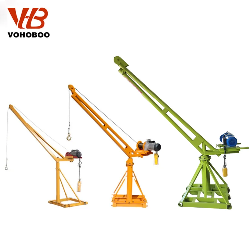 Selling well small mini construction lift portable manual Crane with loading 200kg 300kg 400kg 500kg 8000kg 1ton