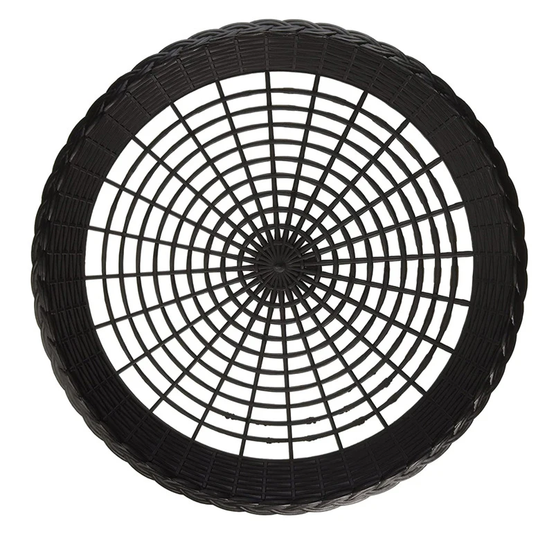 BBQ Trays Disposable Paper Plates On Plastic Picnic Trays Hollow Rattan Woven Barbecue Salver Serving Tray Heat Insulated Pad