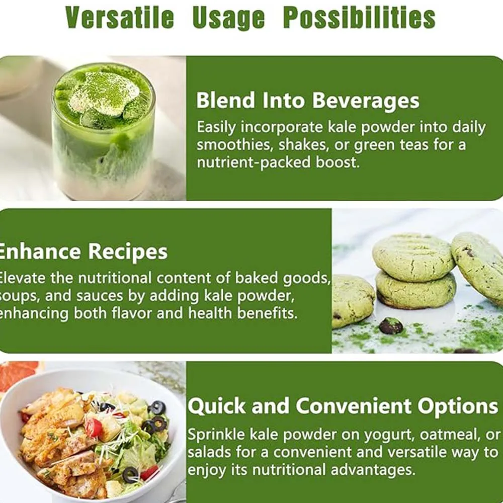 Best Sell Herbal Supplement 10:1 20:1 Organic Supply Food Grade Vegetable 99% Kale Powder