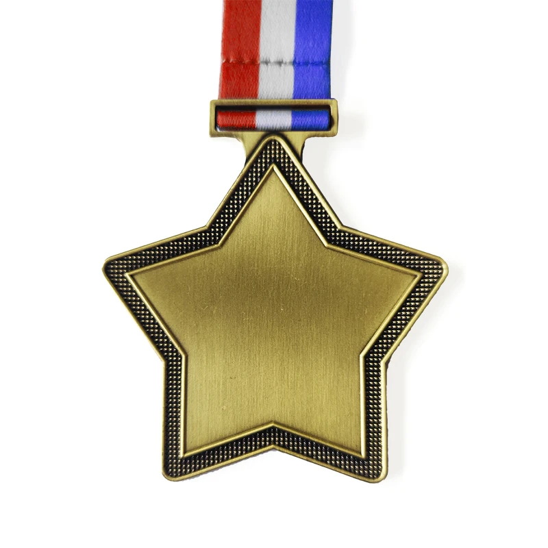 New Design Metal Blank Medal Metal Star Medal Custom Metal Insert Medal