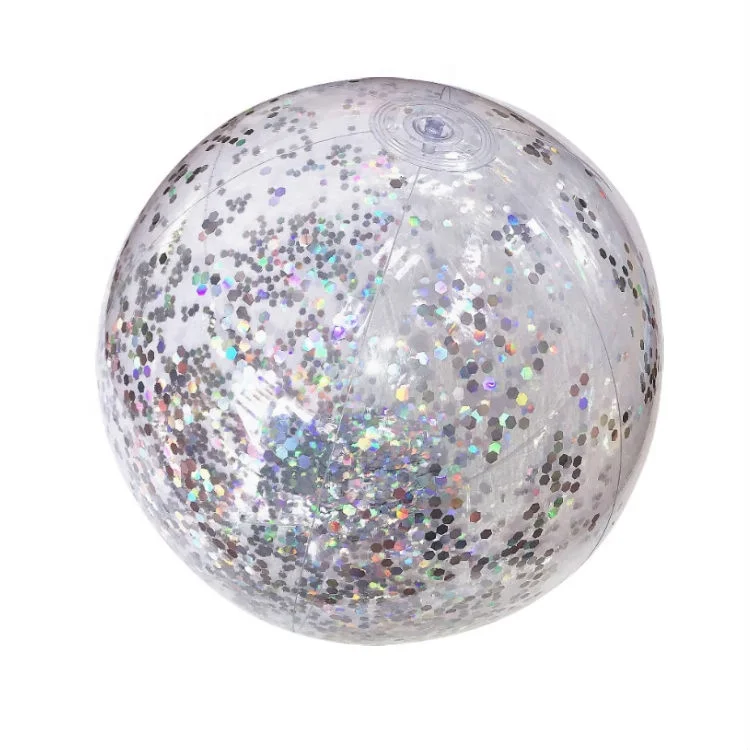 Custom Transparent Floating Glitter Led Inflatable Christmas Beach Ball In Bulk