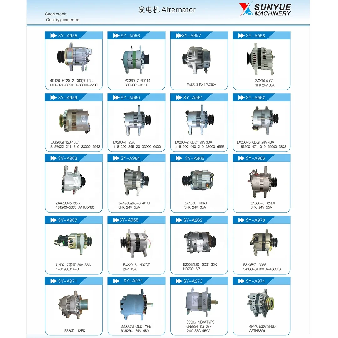 24V 65A 6BT 6BT5.9 генератор переменного тока для экскаватора Hyundai R220-5 R210 R215 R305-7 R455-7 21EA-00040 21EA00040