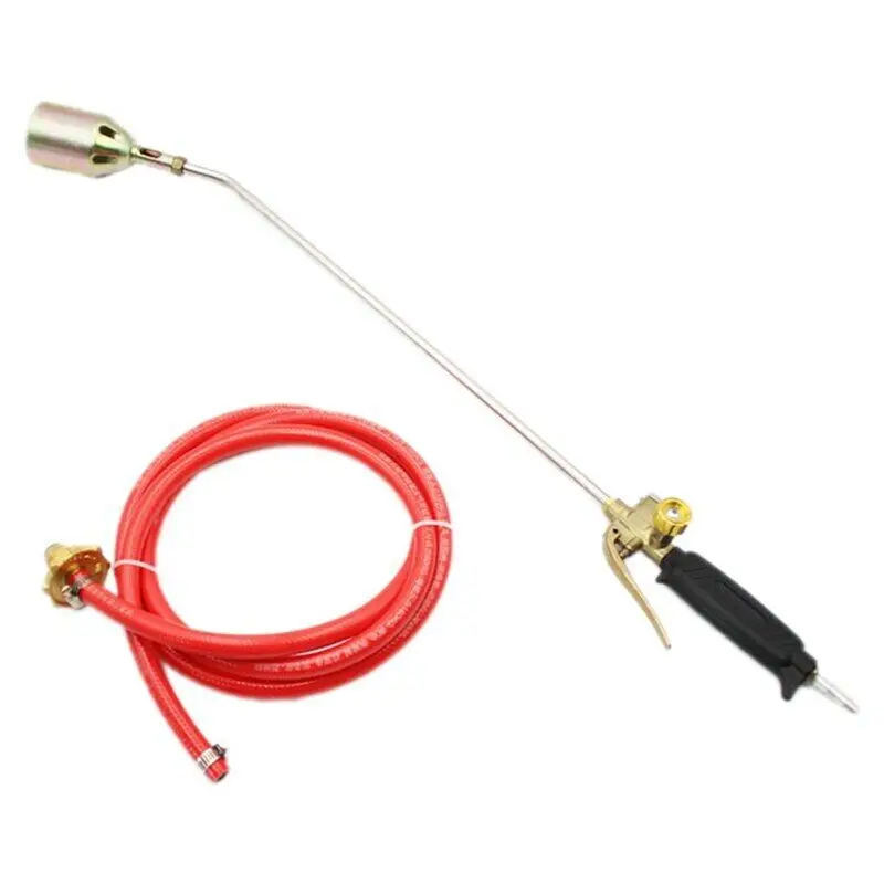 Propane torch weed burner, three valve blowing torch with hose adjustable flame