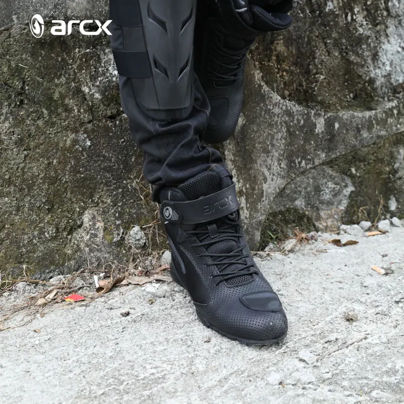 ARCX Motorcycle Shoes Men Streetbike Casual Accessories Breathable Protective Gear Anti-Slip Motorbike Boots