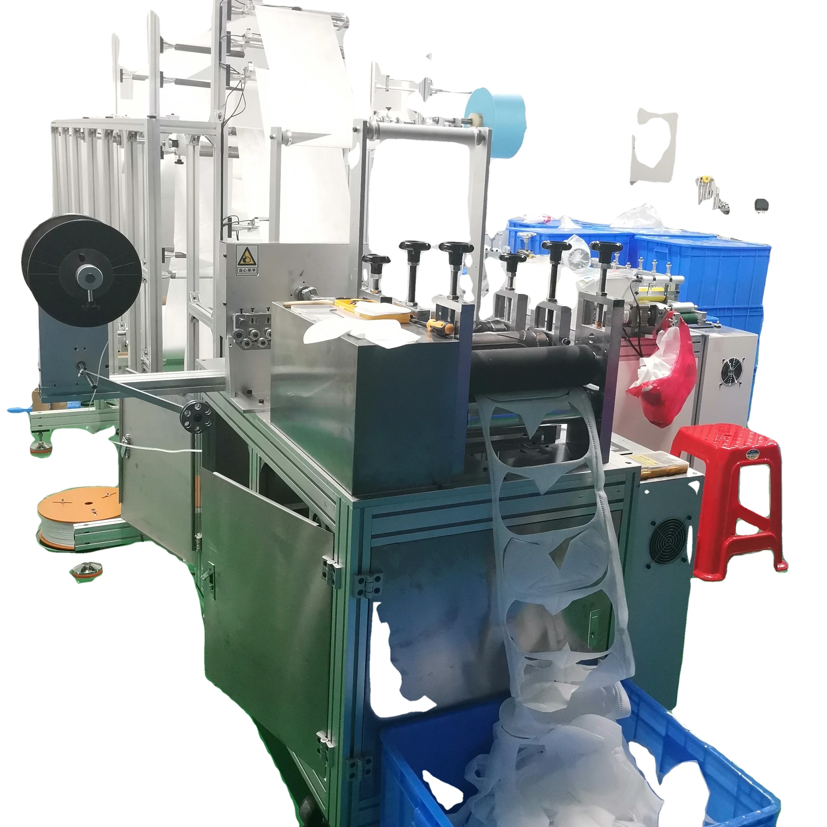 Factory selling KN95 N95 semi-automatic mask making  machine factory supply semi Automatic  KN95 N95 Mask Production Line