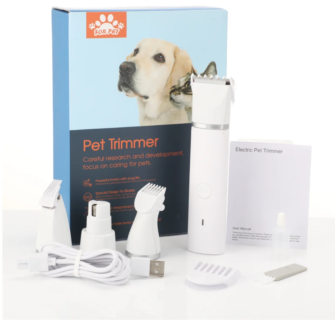 Pet Dog Hair Trimmer Animal Rechargeable Electrical Replacement Head Pet Hair Clipper for Dogs Cat Waterproof Trimmer Charge