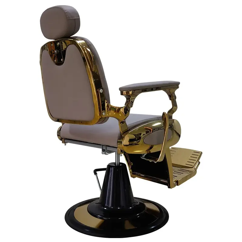 Hot sale gray barber chair can rotate 170 degree with big pump can customize color for barber shop