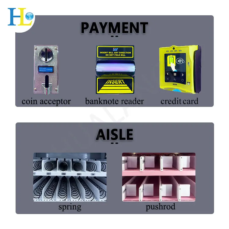 Customized High-Quality Water Sell Vending Machine Large Capacity Vending Machine Card Reader For Sale