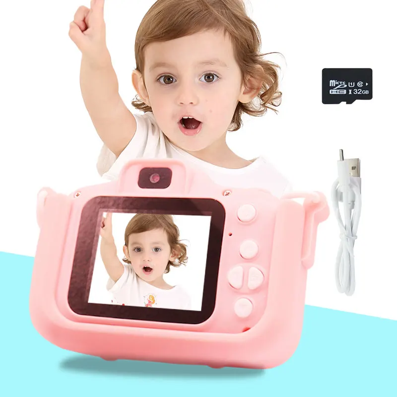 Games Camera Toys Shockproof Cute Shape Cam Video Recorder Function Mini Digital Camera 2.0 IPS Screen 1080P HD Children Gift