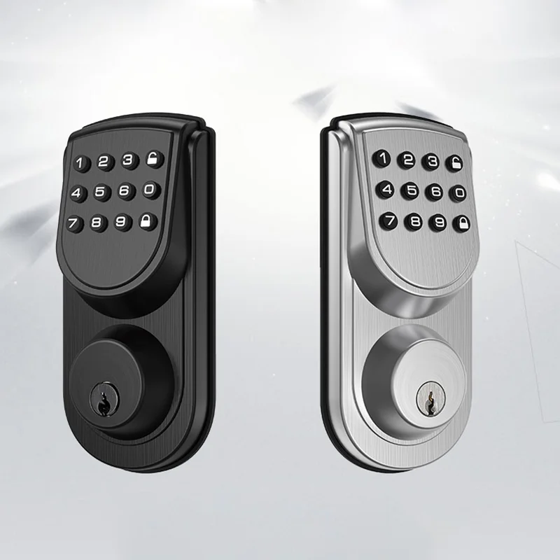 Home Security Zinc Alloy Usb Power Supply Durable Intelligent Electronic Deadbolt