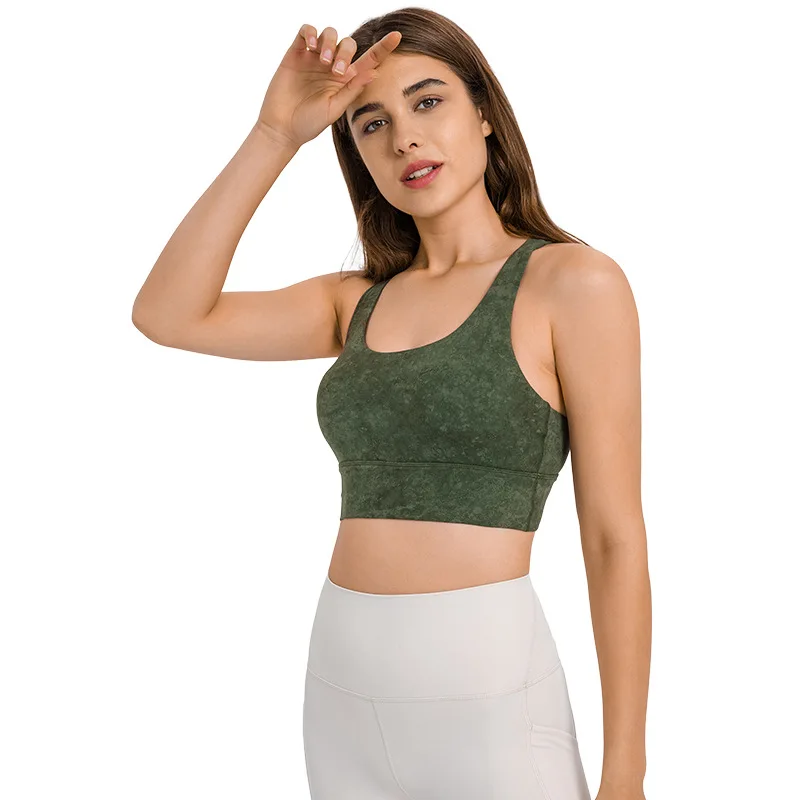 2022 Spring and Summer New Cross Back Sports Bra Shockproof Running Fitness Yoga Bra