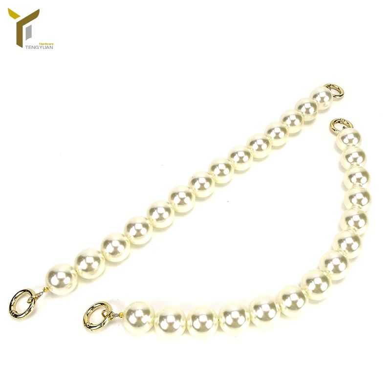 wholesale custom crossbody bag mini chain pearl beads strand chain for bag decorative hardware bag accessory