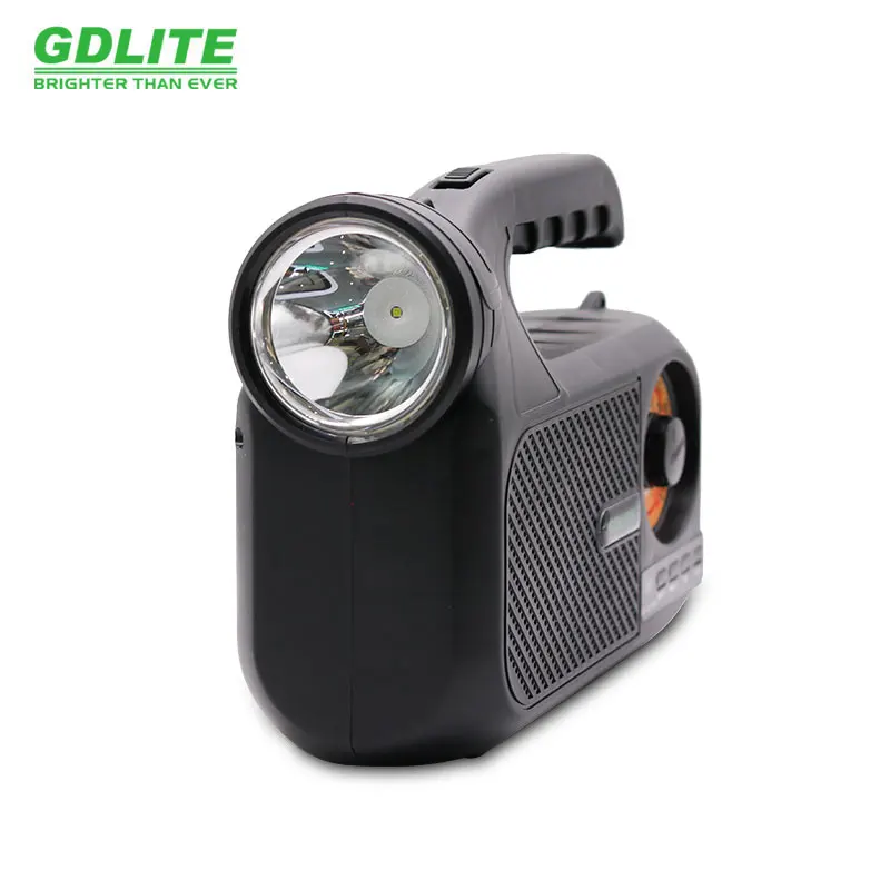 FM radio Portable Mini mobile charging solar power system with battery for home GD8017AM mini solar lighting system with led