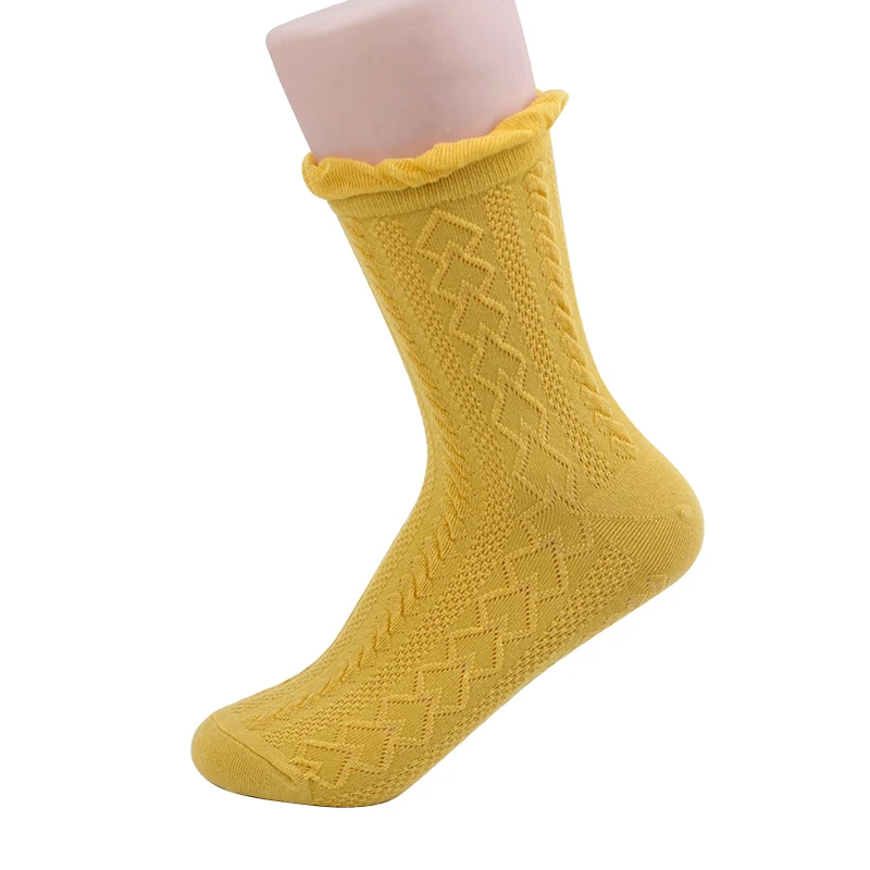 children girls school socks, kids knee high floral cotton socks