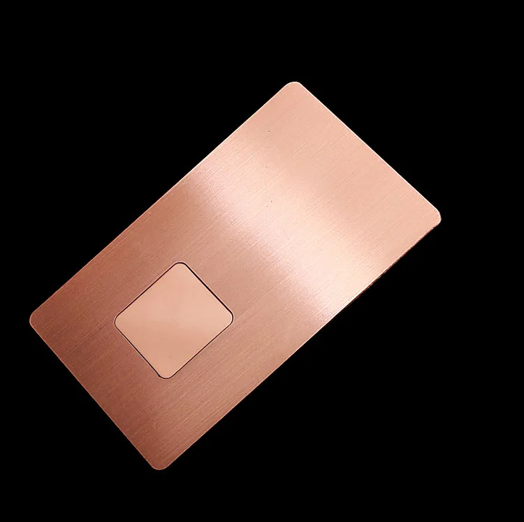 NFC Hybrid Hidden Metal Business Card Brush with Printing and Cutout