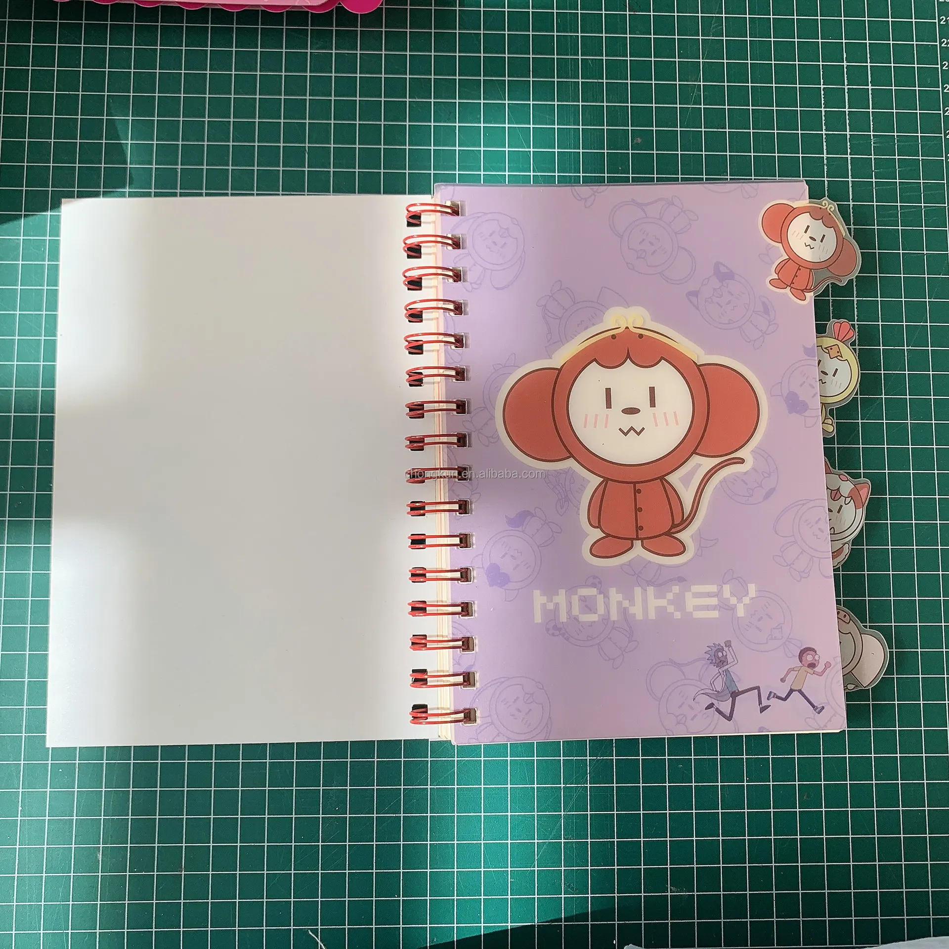 A4 A5 Size Diary Note Book Plastic Cover  Planners and Notebooks Custom 2023 Spiral Journal Notebook with Page Break